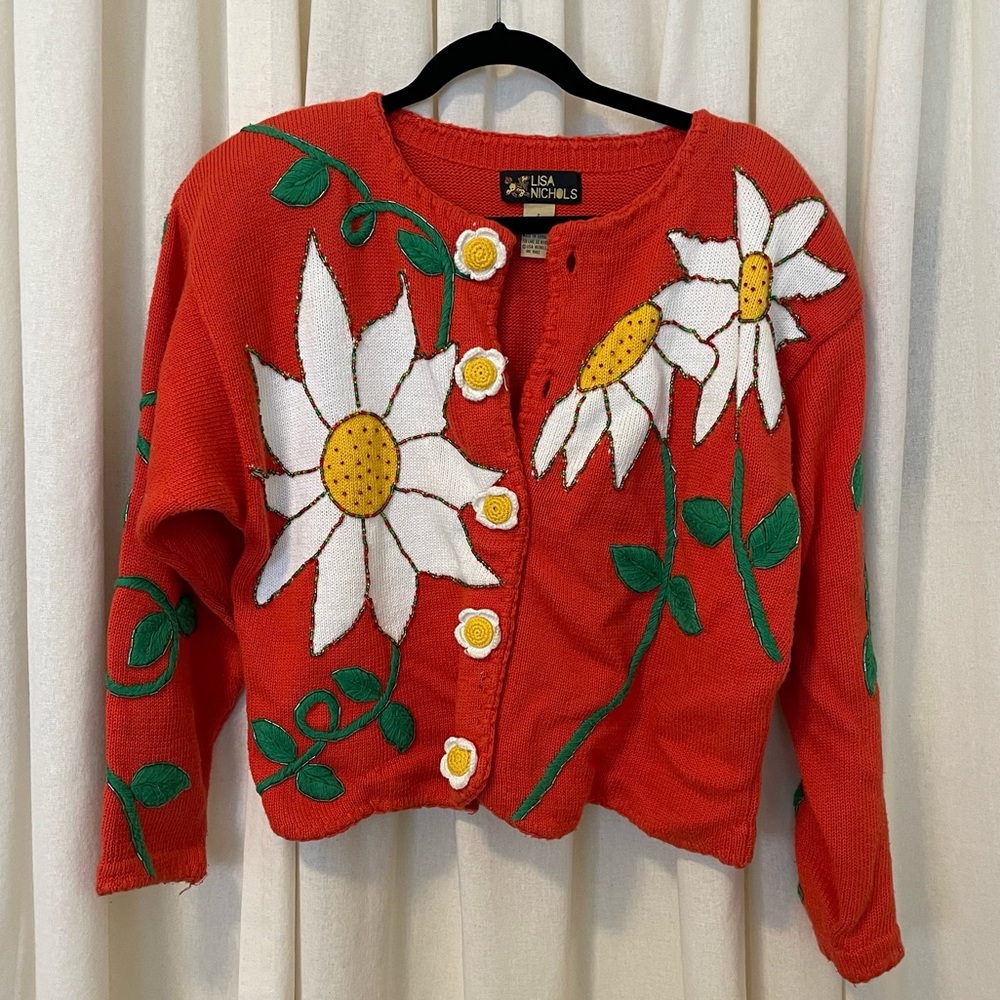 Vintage Lisa Nichols Flower Sweater